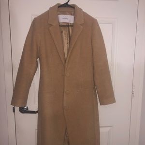 Wool Blend Long Coat light camel